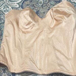 Dominique Satin Bustier in Cream